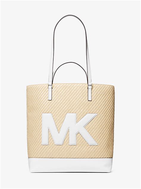 Kelli Large Logo Straw Tote Bag 